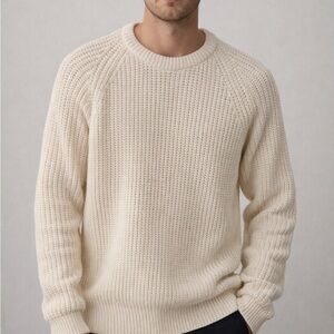 Vintage Carson Pirie Scott Men's Cream Sweater